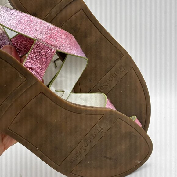 Franco Sarto Womens Size 11 Metallic Rainbow Thong Sandals Flat Comfort Summer - Picture 7 of 7